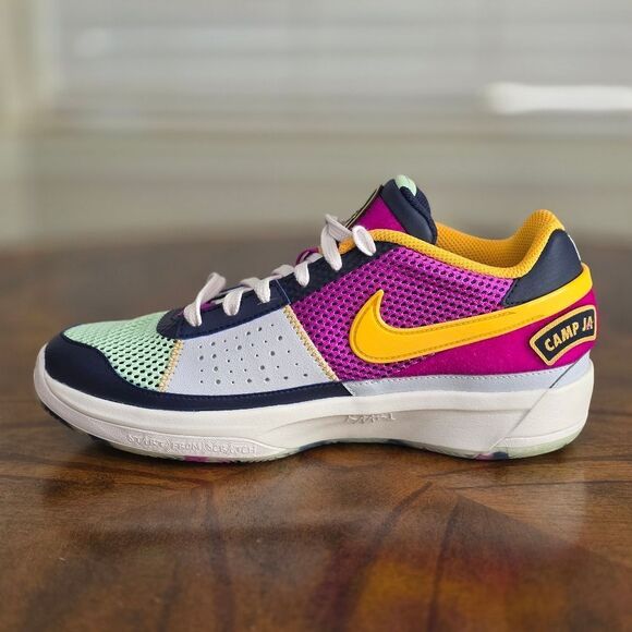 Nike Ja 1 "Summer Camp Ja" Basketball Shoes White Purple Women's Size 8 Patches - Picture 9 of 13
